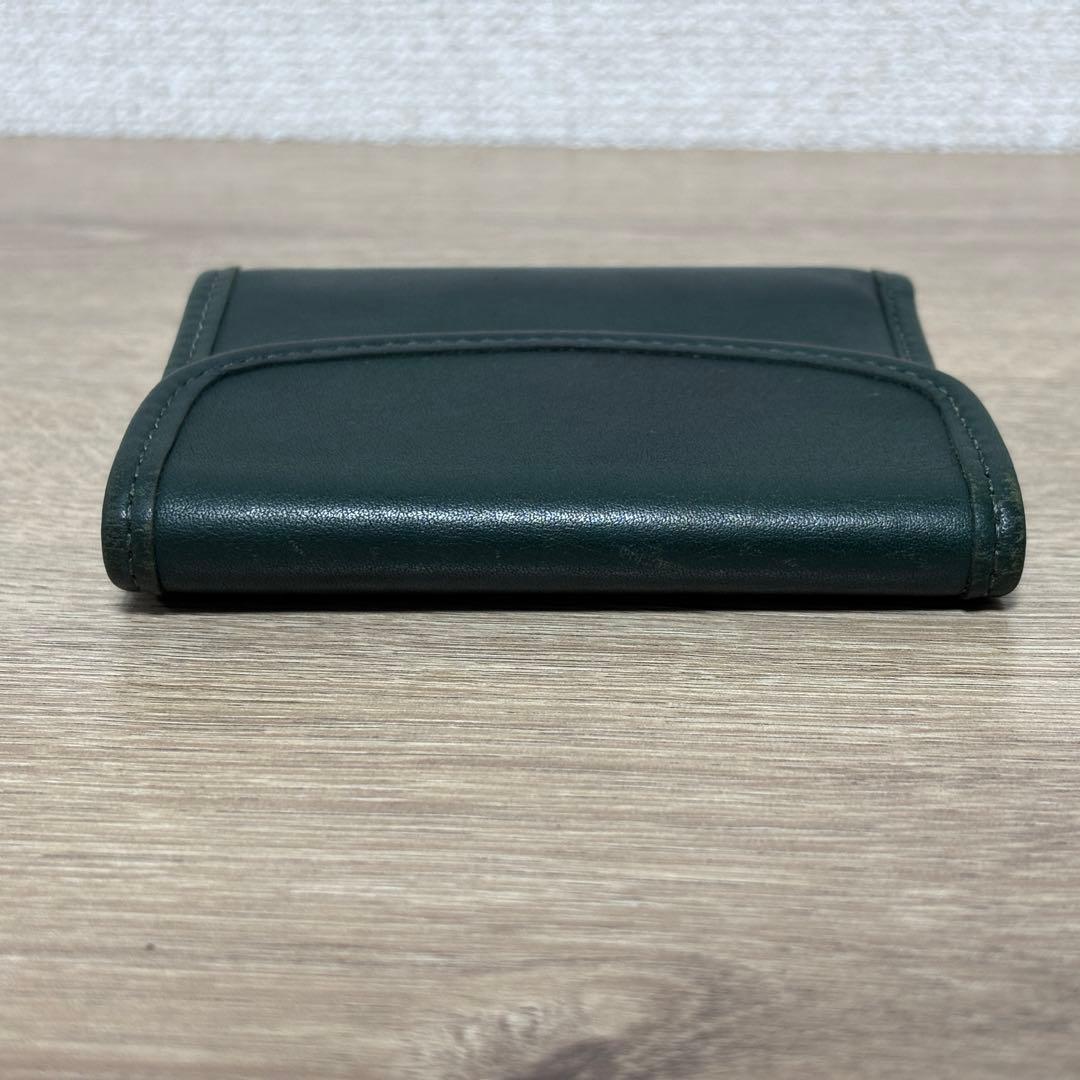 希少　オールドコーチ　COACH 三つ折り財布　コンパクトウォレット　グリーン
