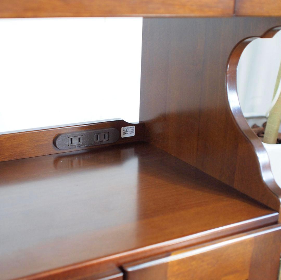 カリモク　電話台FAX台キャビネットコロニアル