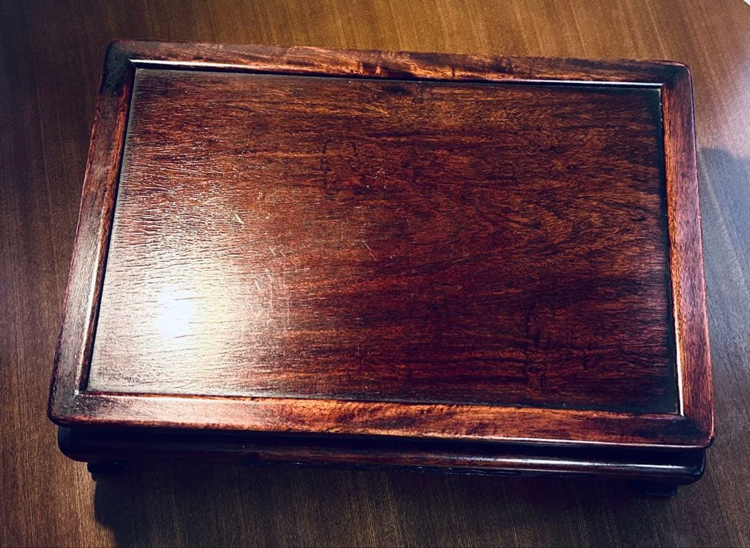 中国アンティーク　紫檀　一枚板　花台