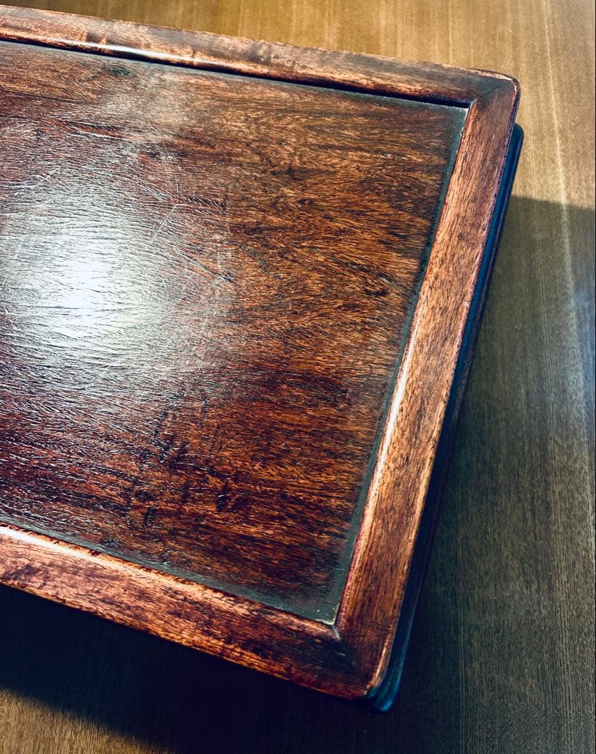 中国アンティーク　紫檀　一枚板　花台