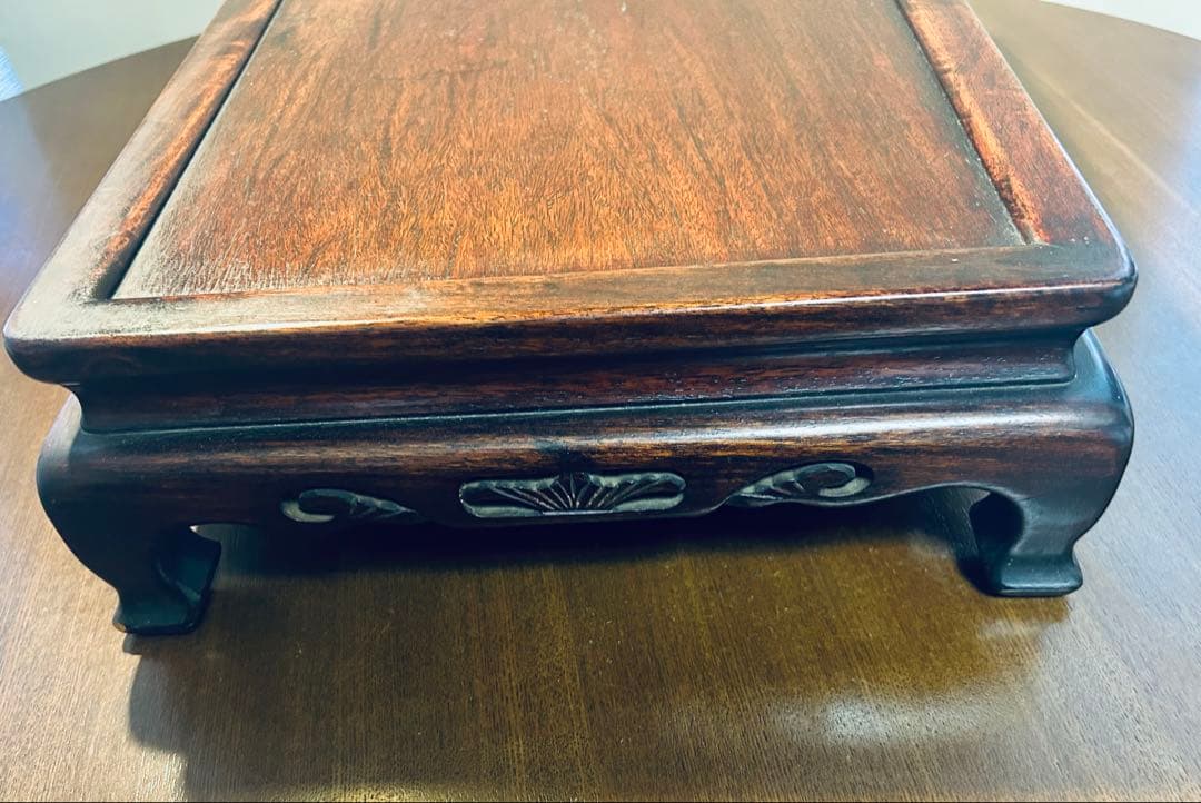 中国アンティーク　紫檀　一枚板　花台