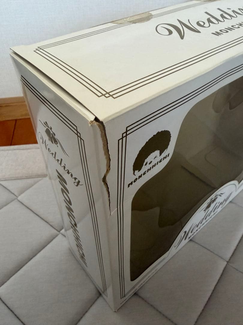 ウェディングモンチッチ ペア　結婚式ウェルカムドール　ドール専用スタンド専用箱付