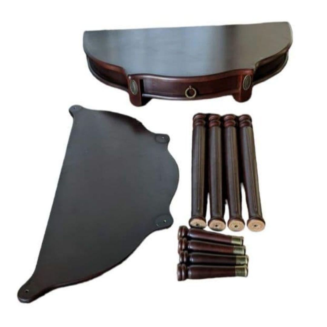 英国アンティーク コンソールテーブル/飾り台/花台/電話台 引き出し付き