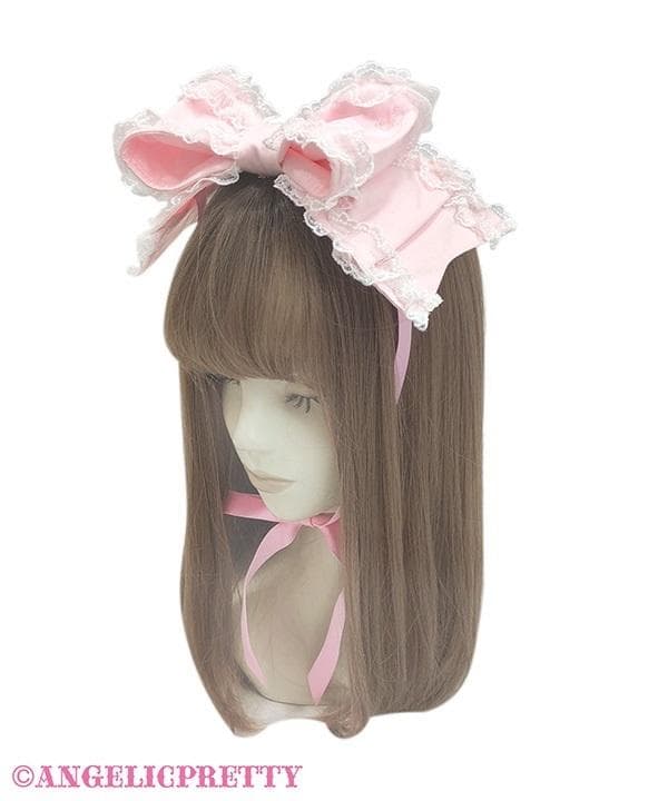 Angelic Pretty Dollyヒロインリボンヘッドドレス ピンク