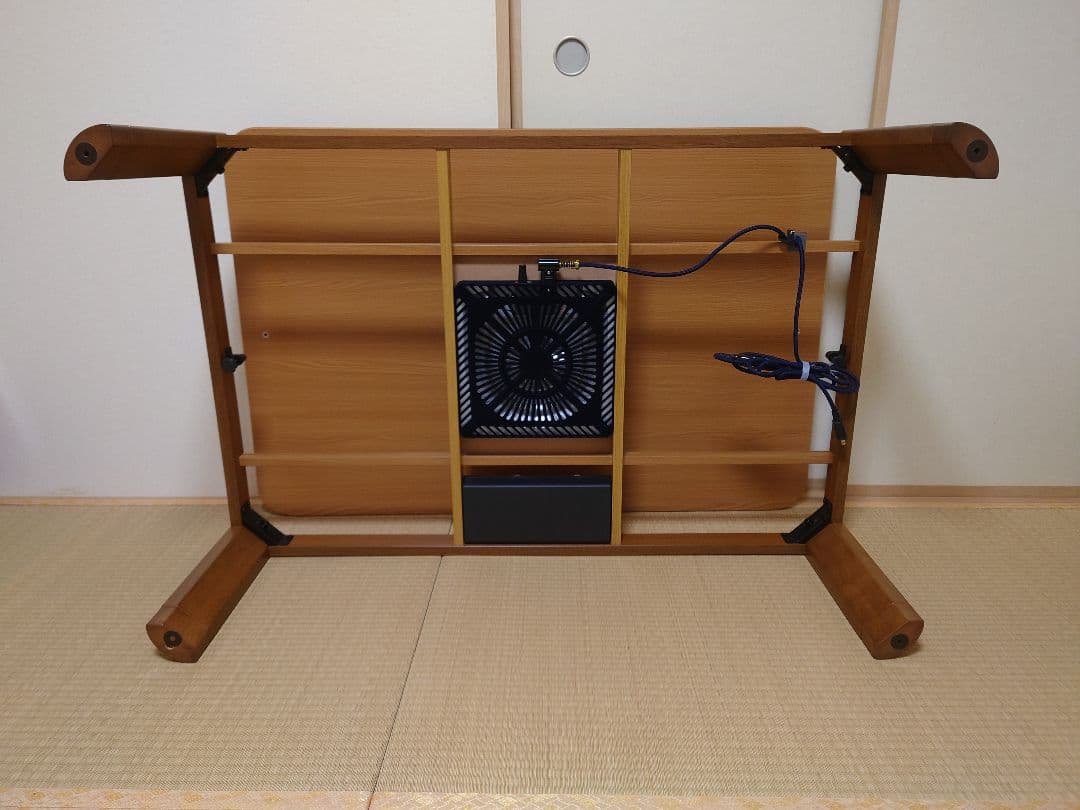 木製ブラウン長方形こたつ　ローテーブル
