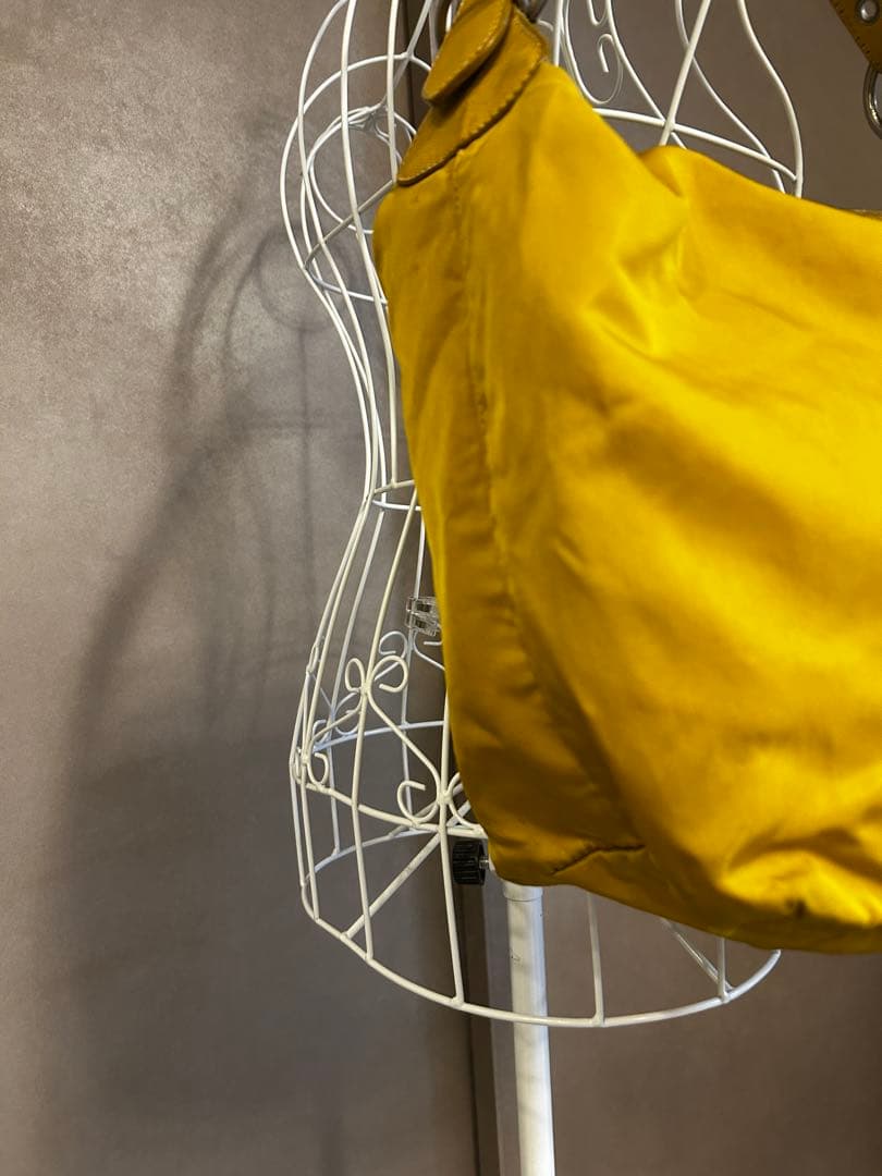 PRADA◆ナイロン サフィアーノ ◆ワン ショルダー バック◆イエロー/403