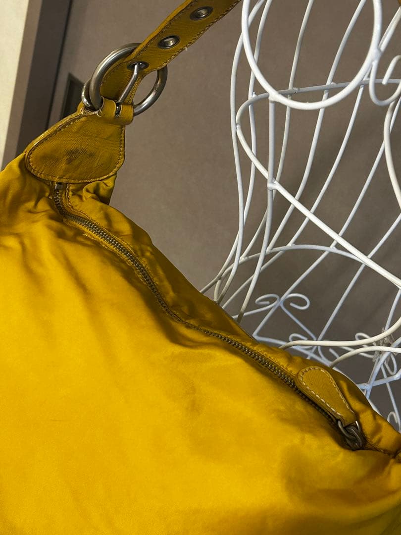 PRADA◆ナイロン サフィアーノ ◆ワン ショルダー バック◆イエロー/403