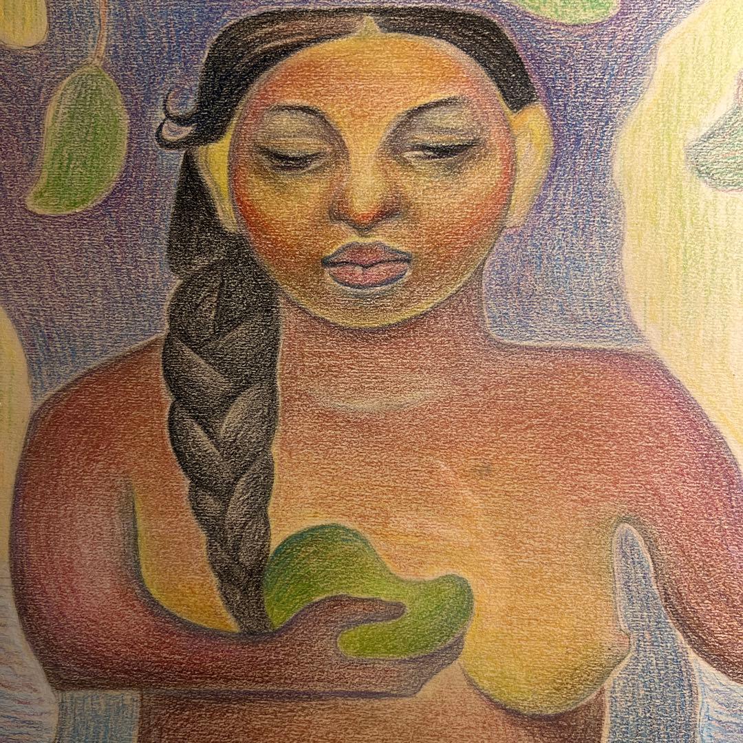 竹田鎮三郎　大判パステル画　傑作