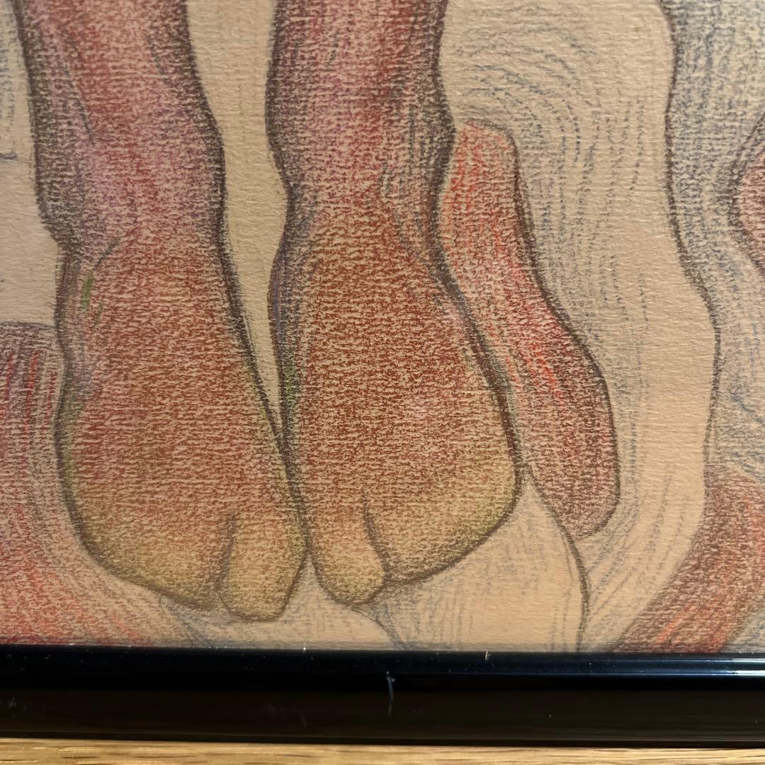 竹田鎮三郎　大判パステル画　傑作