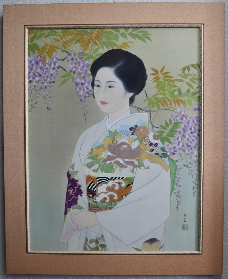 大正ロマン美人画・鈴木由太郎・白寿賞出展作原画　大作