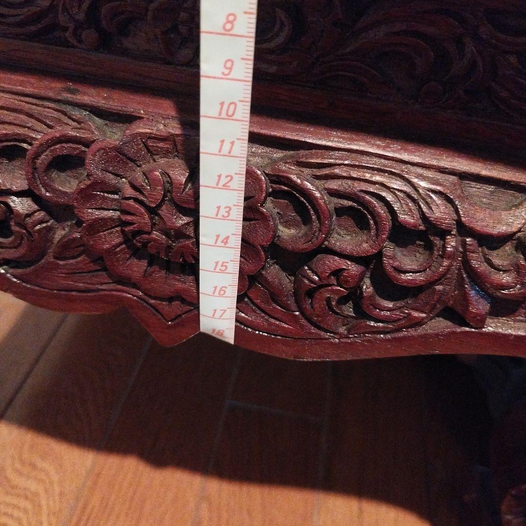 アンティーク家具　彫刻　机