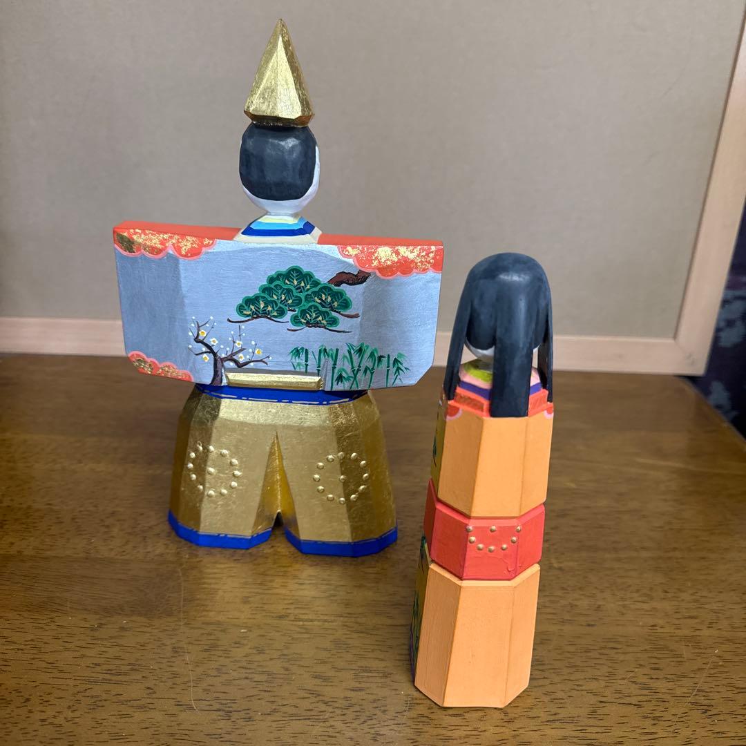 雛人形　一刀彫　清水俊明　古俊