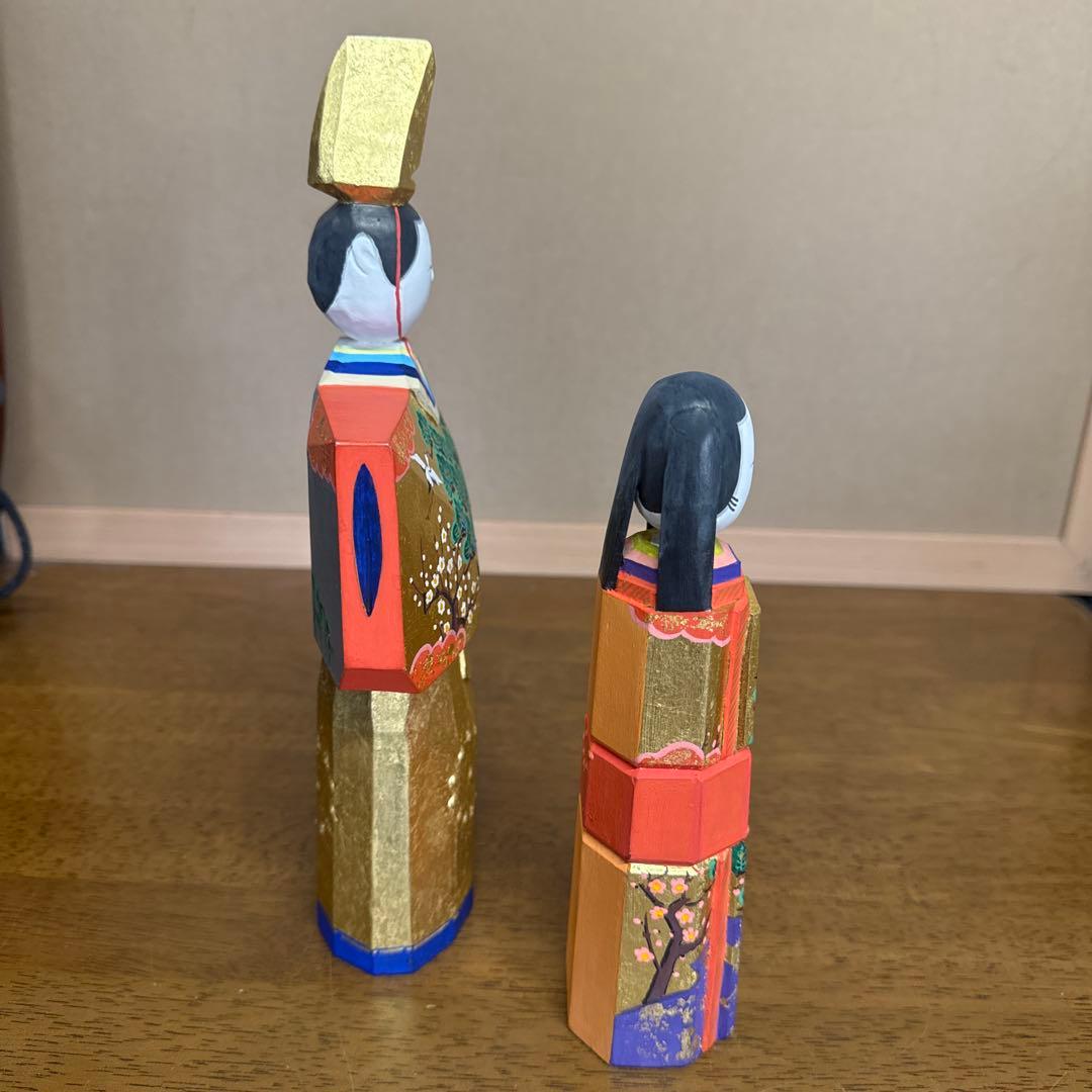 雛人形　一刀彫　清水俊明　古俊