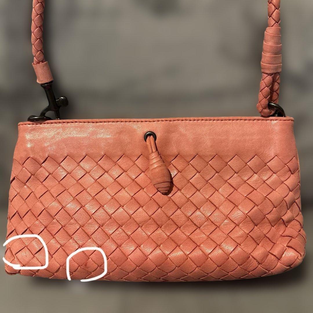 Bottega Veneta ピンク レザー ハンドバッグ