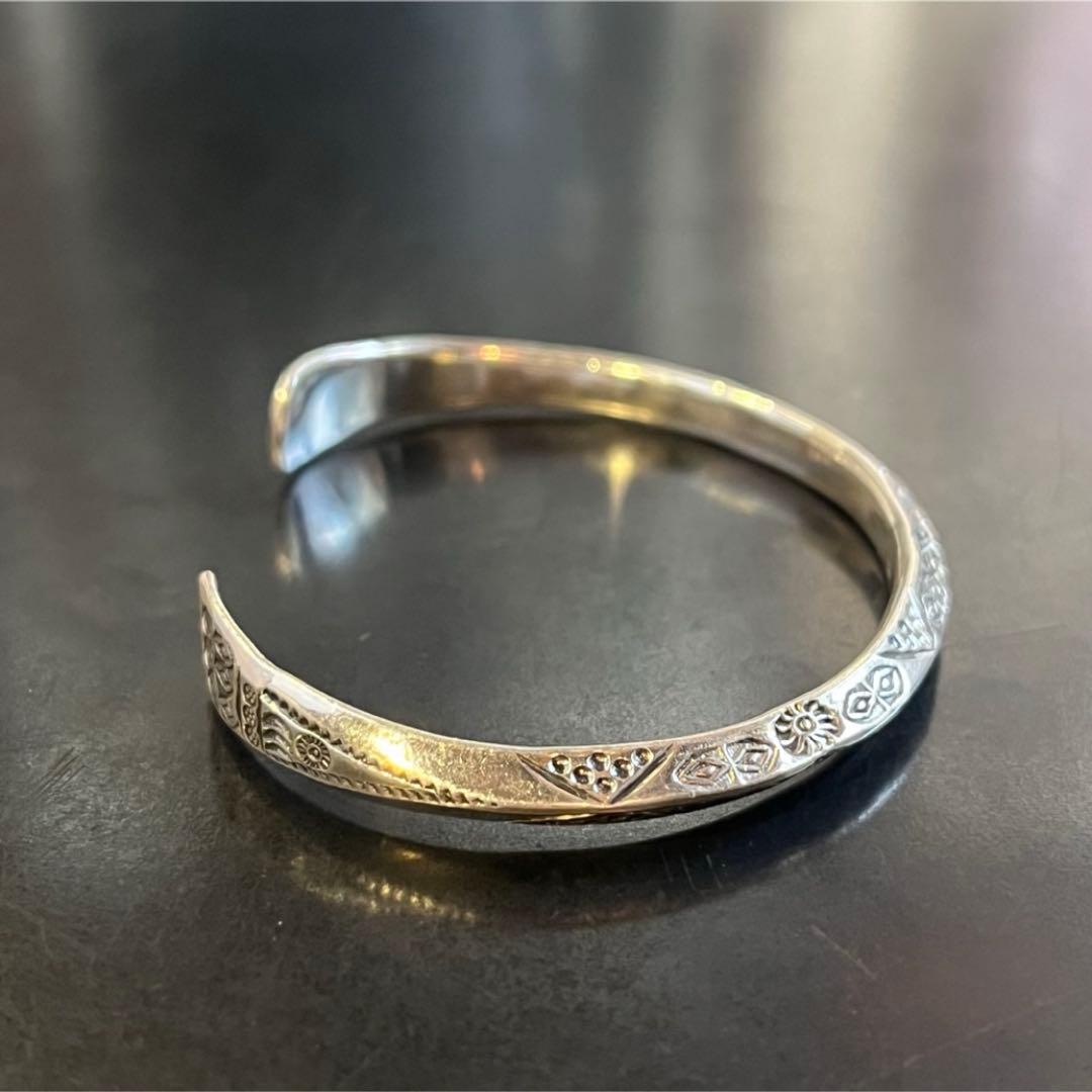 SILVER925 TRIBAL DESIGN BANGLE/シルバー/バングル