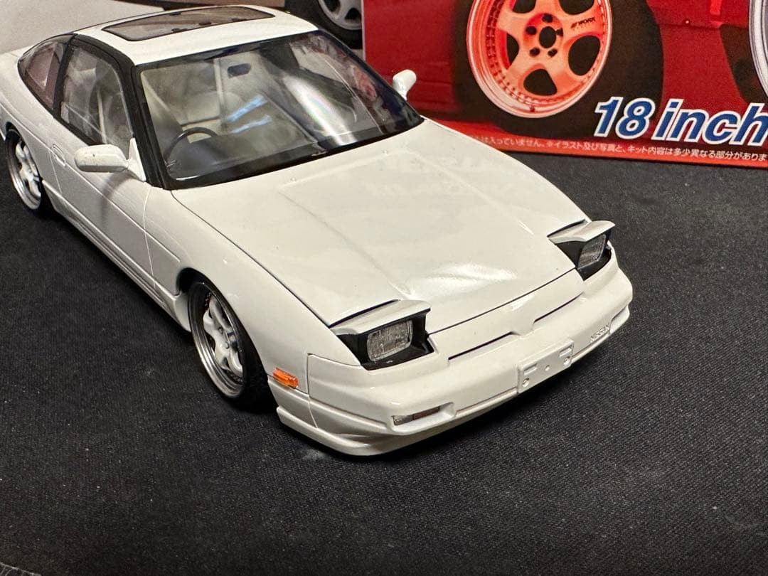 アオシマ　1/24 180sx 組み立て塗装済み　完成品
