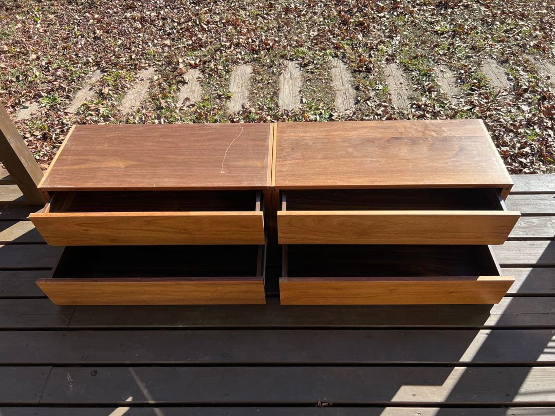 無印良品 ユニットシェルフ ボックス 引出し2段 幅84cm 2個セット