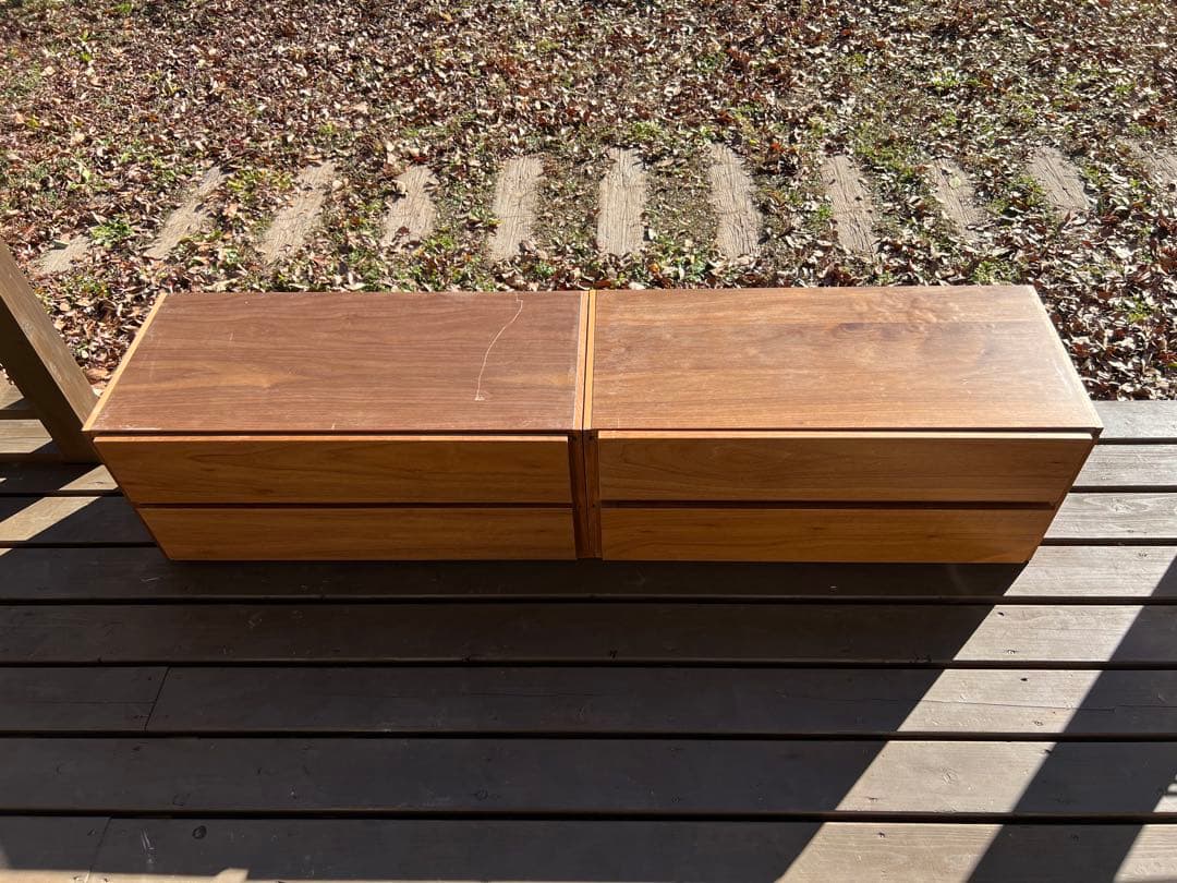 無印良品 ユニットシェルフ ボックス 引出し2段 幅84cm 2個セット