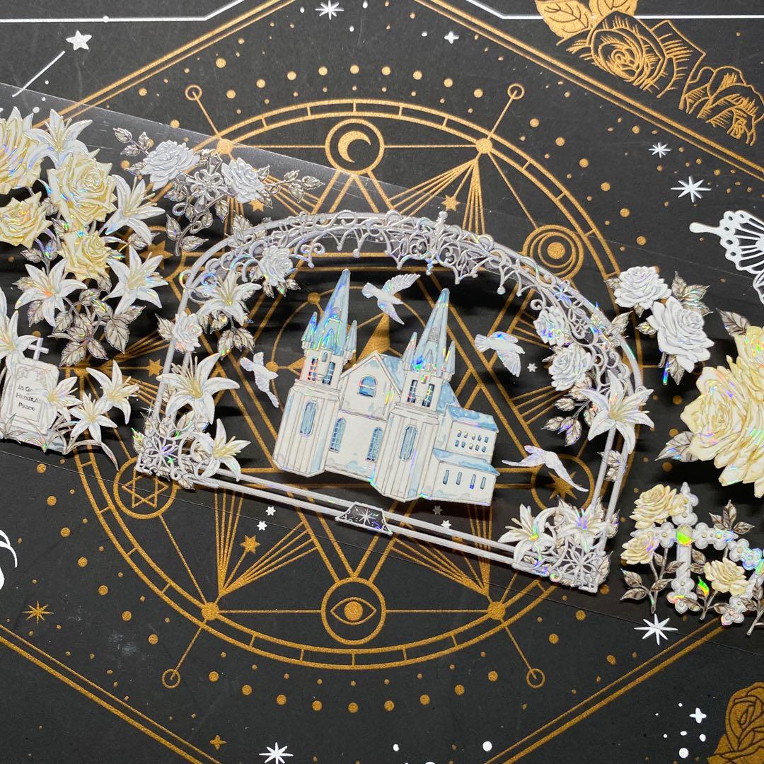 【9312】海外　マステ　中古巻　貝殻光マスキングテープ　黄色　装飾系　残量多め