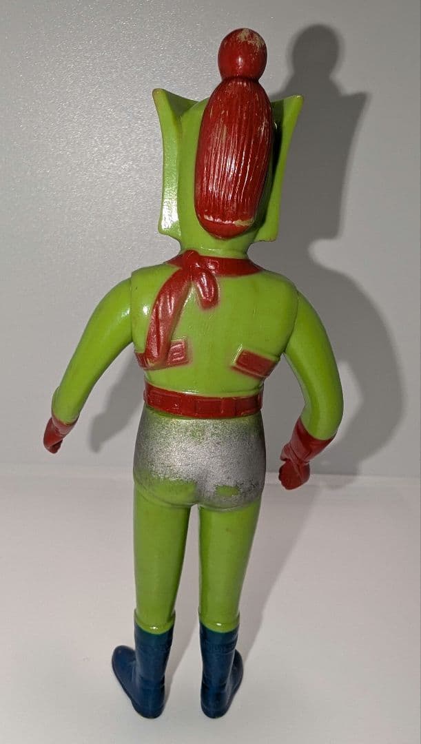 【珍色】グリーンマン ウッド ソフビ 当時物