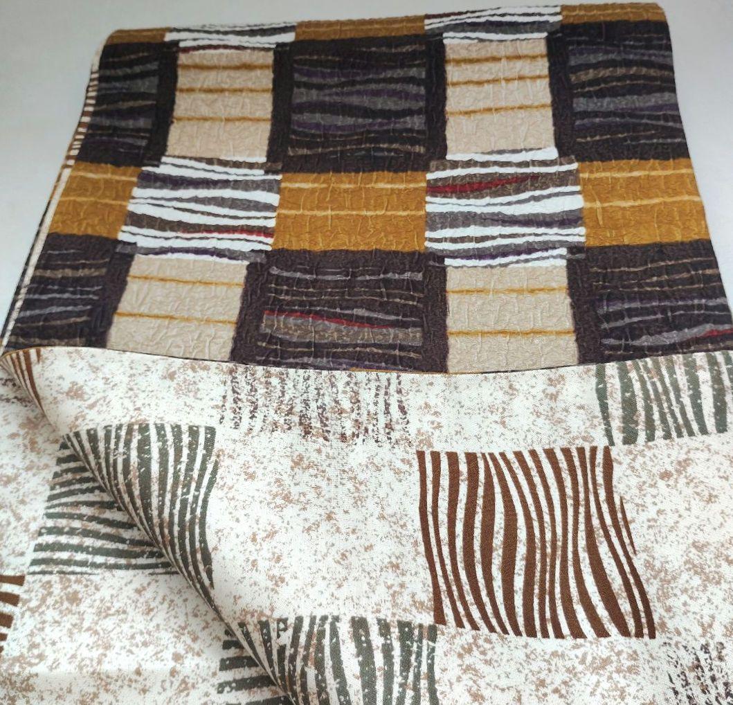 両面全通柄袋帯 市松 リバーシブル