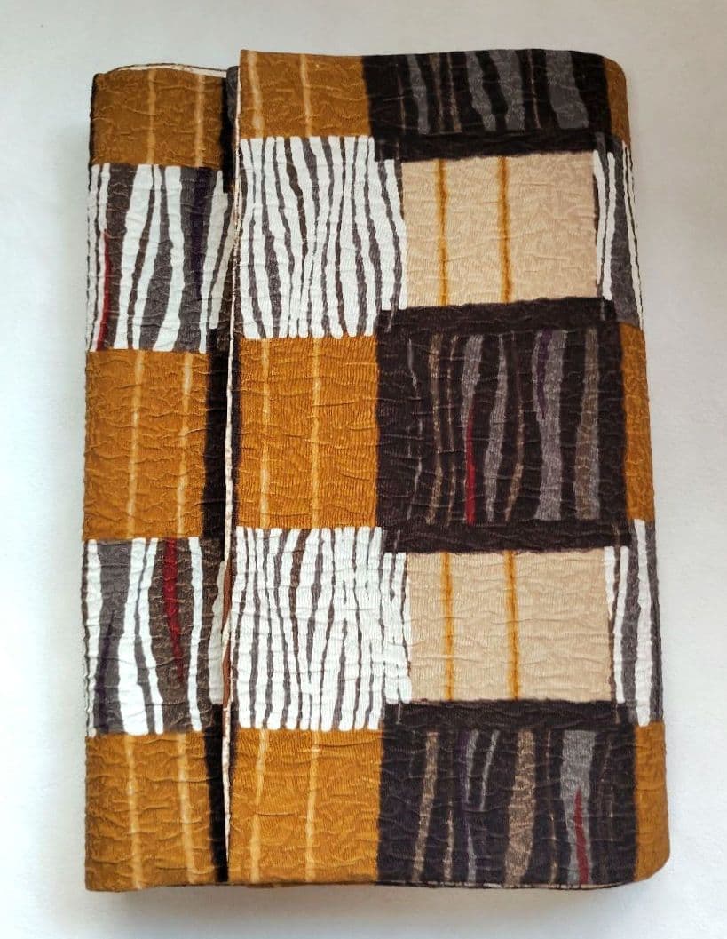 両面全通柄袋帯 市松 リバーシブル