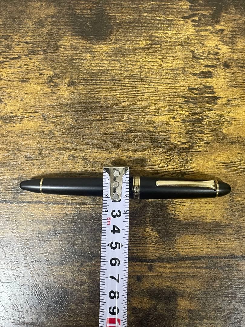 筆記確認済　美品　梨地　18k 備品あり　字幅MF セーラー　万年筆