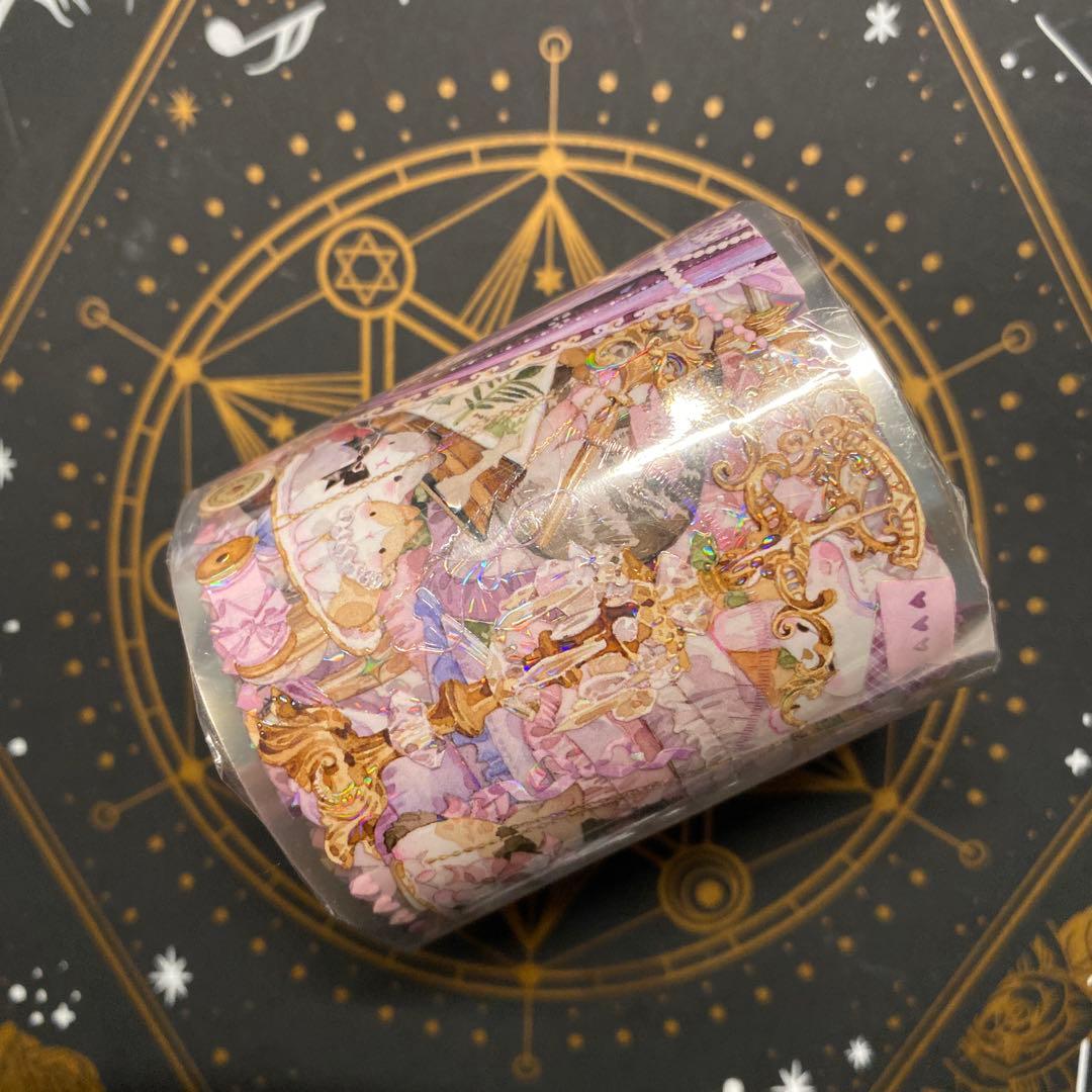 【C】海外　10m巻　貝殻光マスキングテープ　動物/お花/装飾/背景系