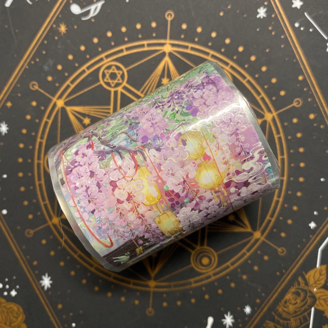 【C】海外　10m巻　貝殻光マスキングテープ　動物/お花/装飾/背景系