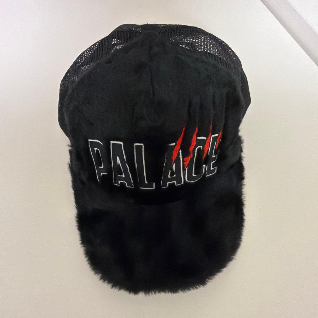 palace CLAW FURRY TRUCKER BLACK キャップ