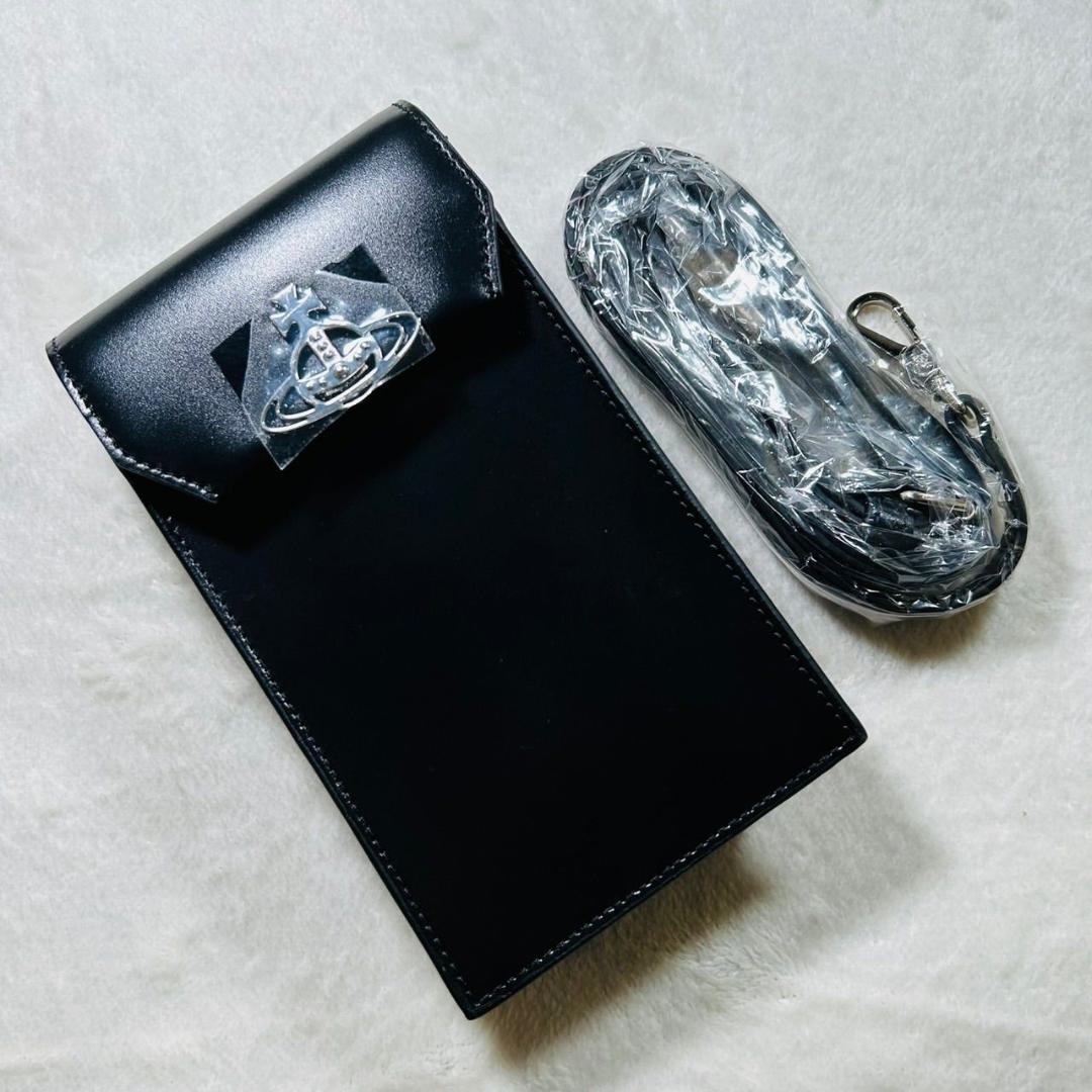 未使用 ヴィヴィアンウエストウッド フォンケース ショルダーバッグ ブラック