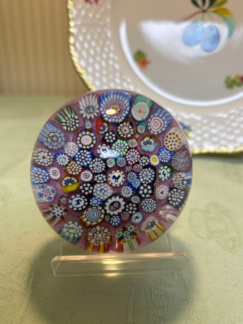 パースシャー　ジョン・ディーコン　ミルフィオリペーパーウェイト