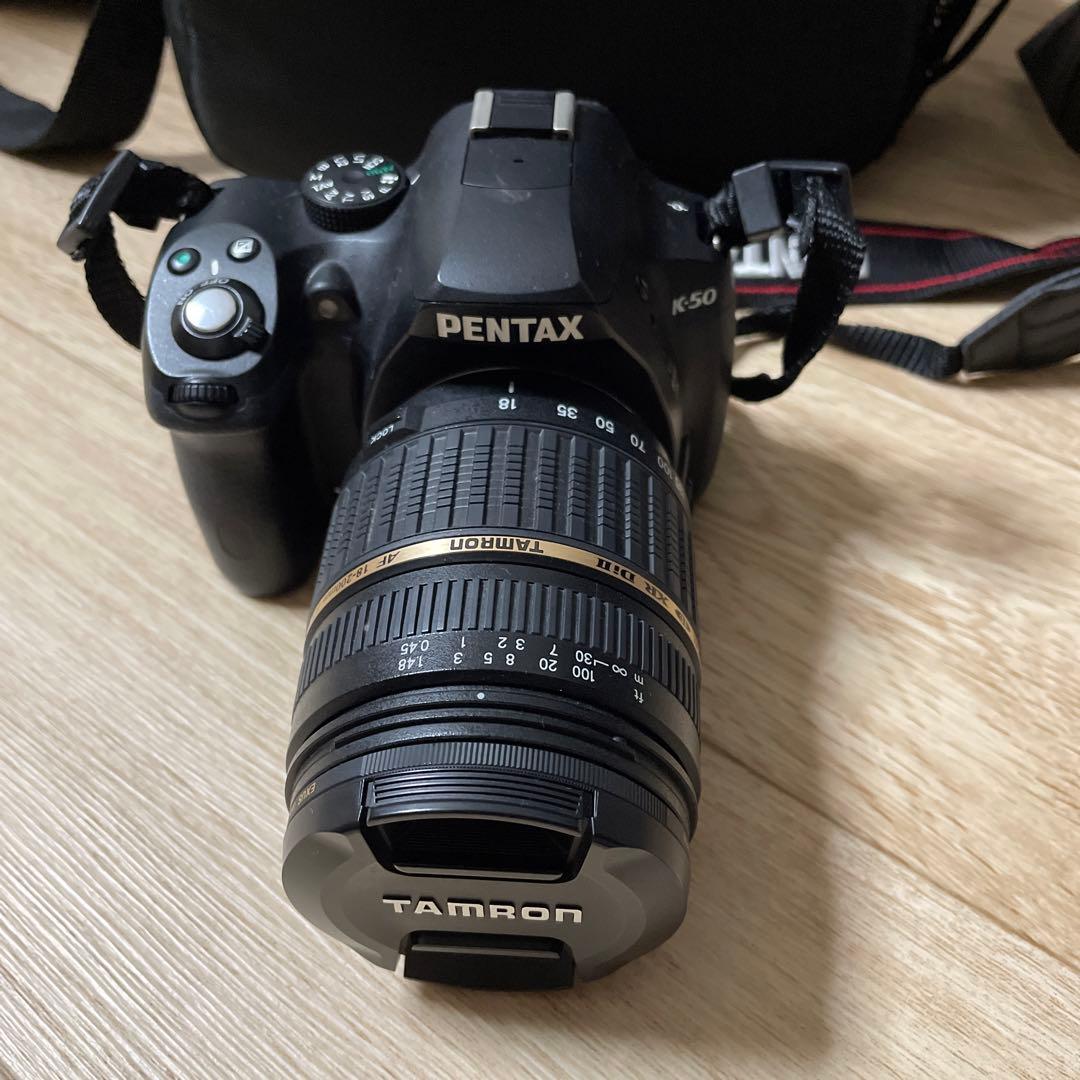 PENTAX K−50 K-50 BLACK レンズ3点セット　カメラケース付