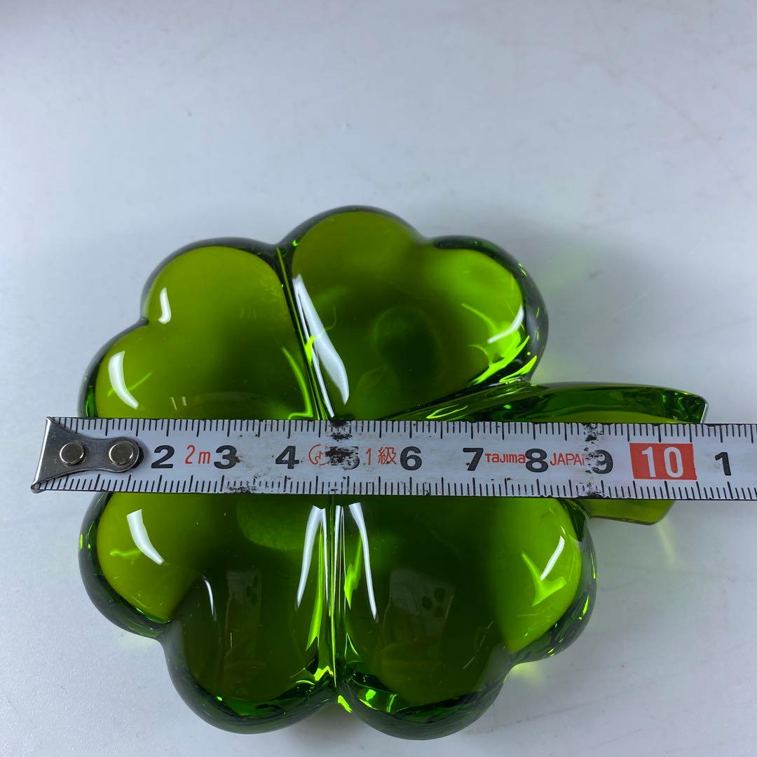 バカラ　クローバー　置物　約11×9.5×2.7㎝　タサオ東な7-0305☆1F