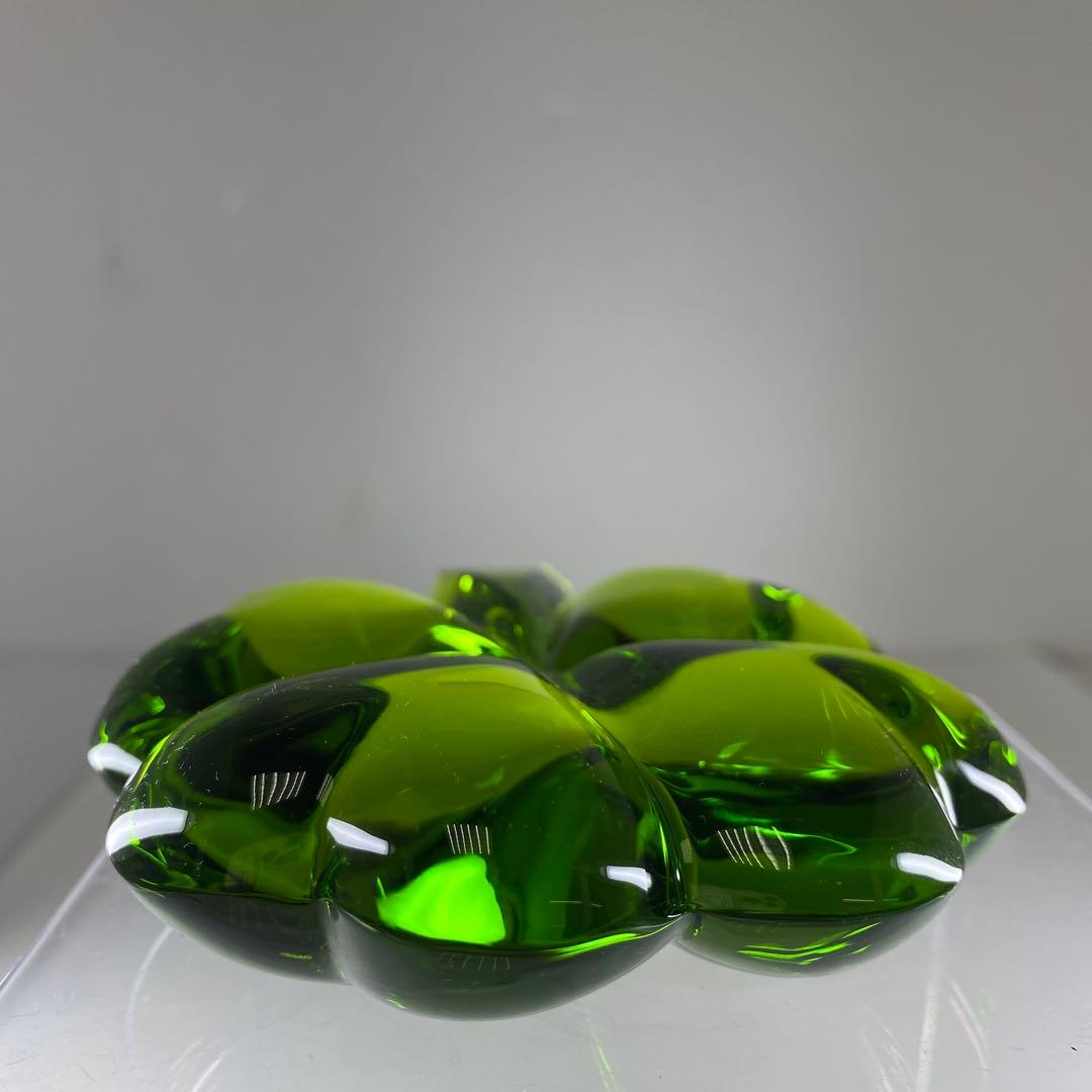 バカラ　クローバー　置物　約11×9.5×2.7㎝　タサオ東な7-0305☆1F