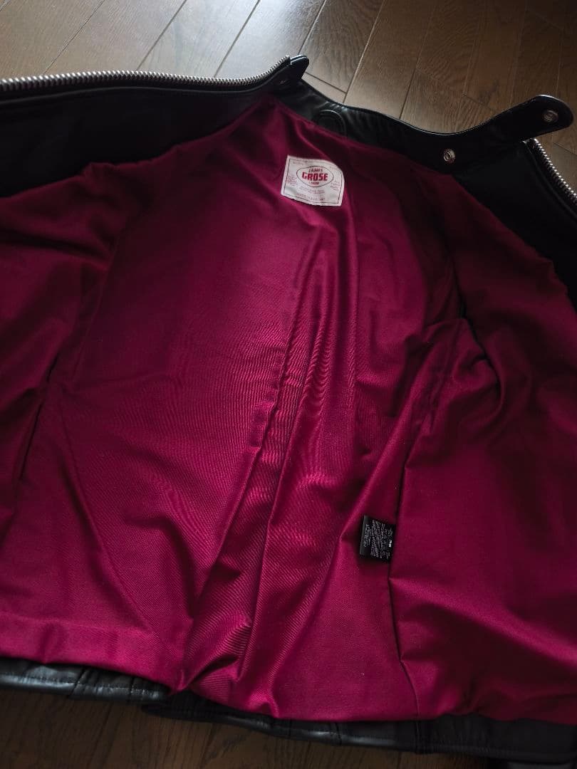 JAMES GROSE クラブマン　カウレザーライダース　サイズ36