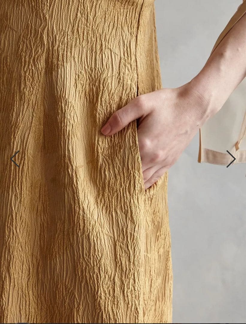 チュールブラウス付きジャカードIラインドレス