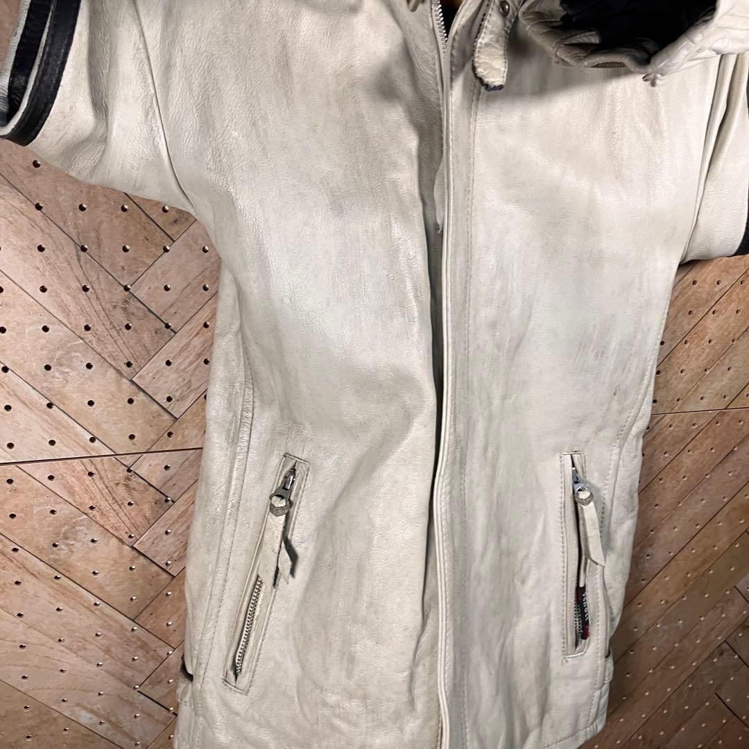 Schott ショット シングルライダース M 牛革 黒ライン 気合いの本格派！