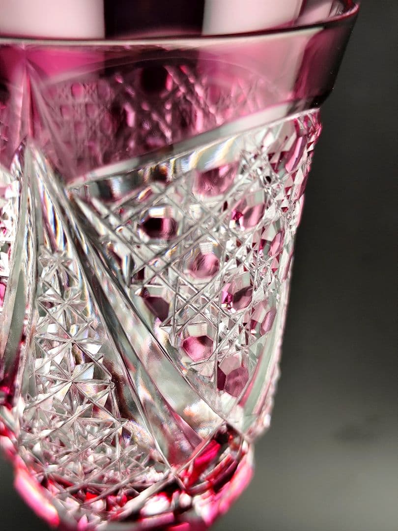 ☆超希少品☆江戸切子 木村泰典 ワイングラス 脚付杯（切子 江戸切子 薩摩切子）