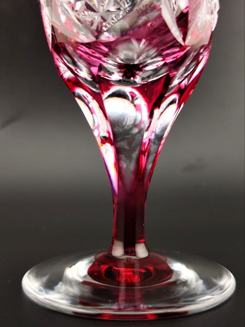 ☆超希少品☆江戸切子 木村泰典 ワイングラス 脚付杯（切子 江戸切子 薩摩切子）