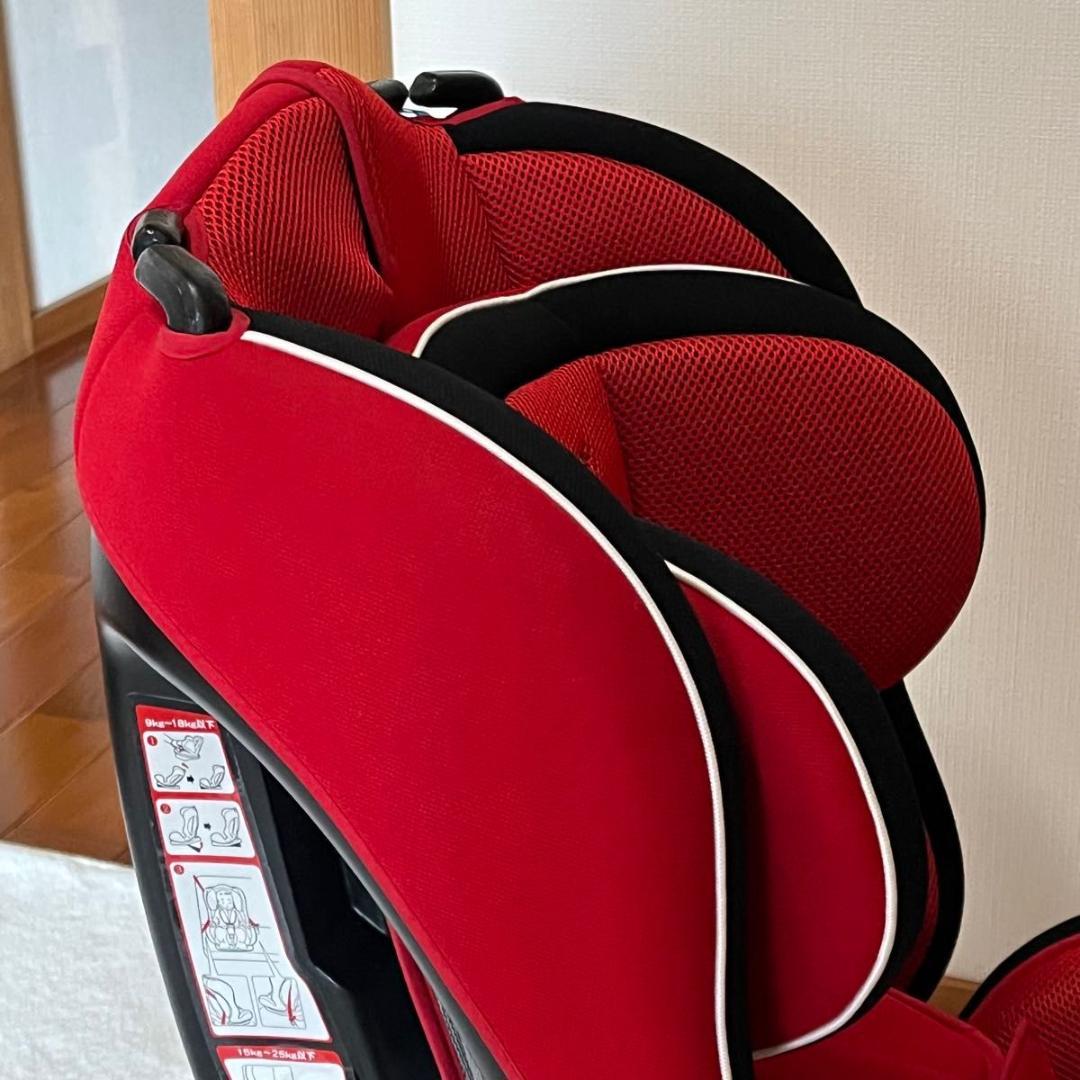 美品 リーマン LEAMAN カイナ チャイルドシート 1029A レッド