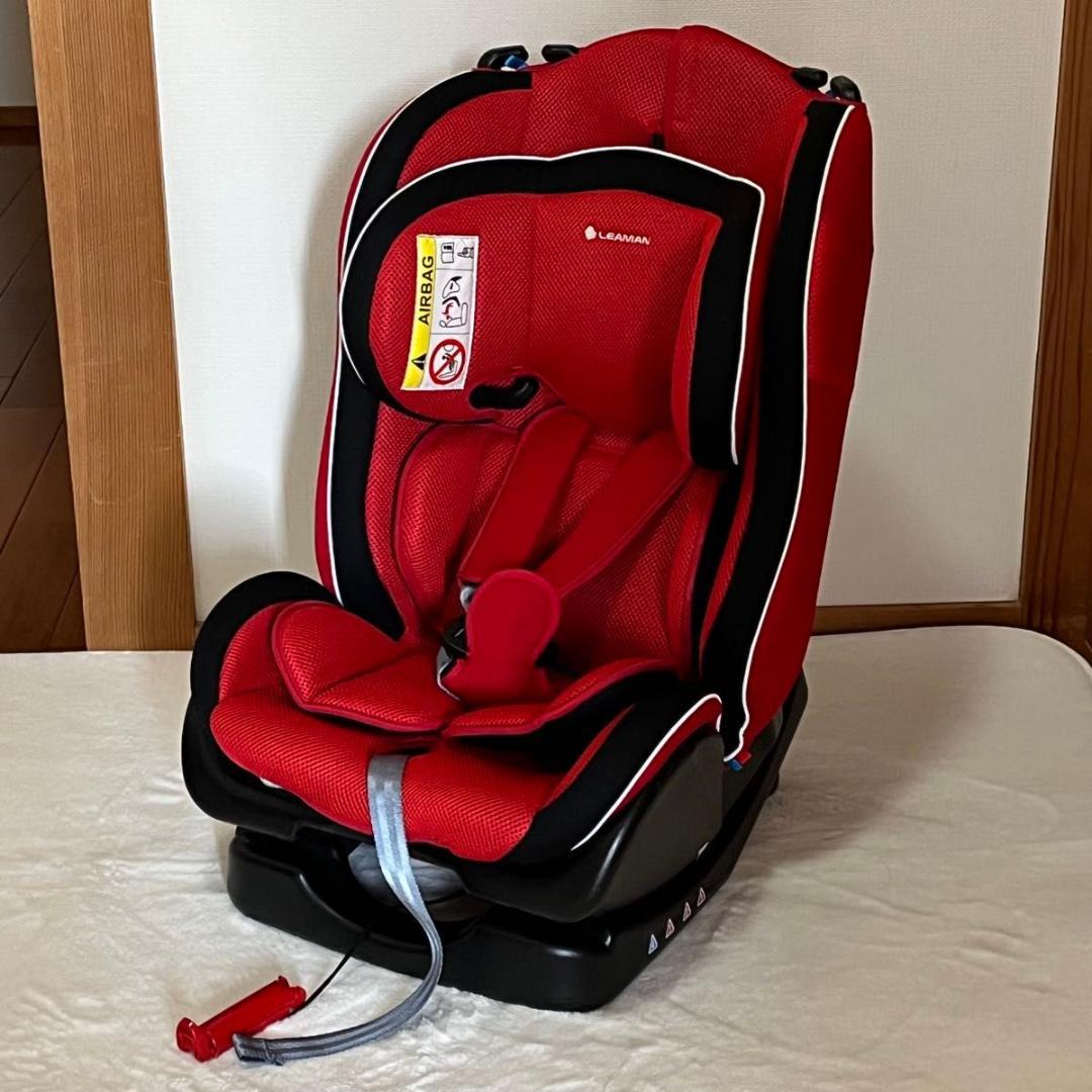 美品 リーマン LEAMAN カイナ チャイルドシート 1029A レッド