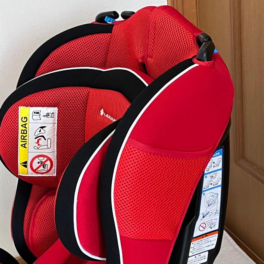 美品 リーマン LEAMAN カイナ チャイルドシート 1029A レッド