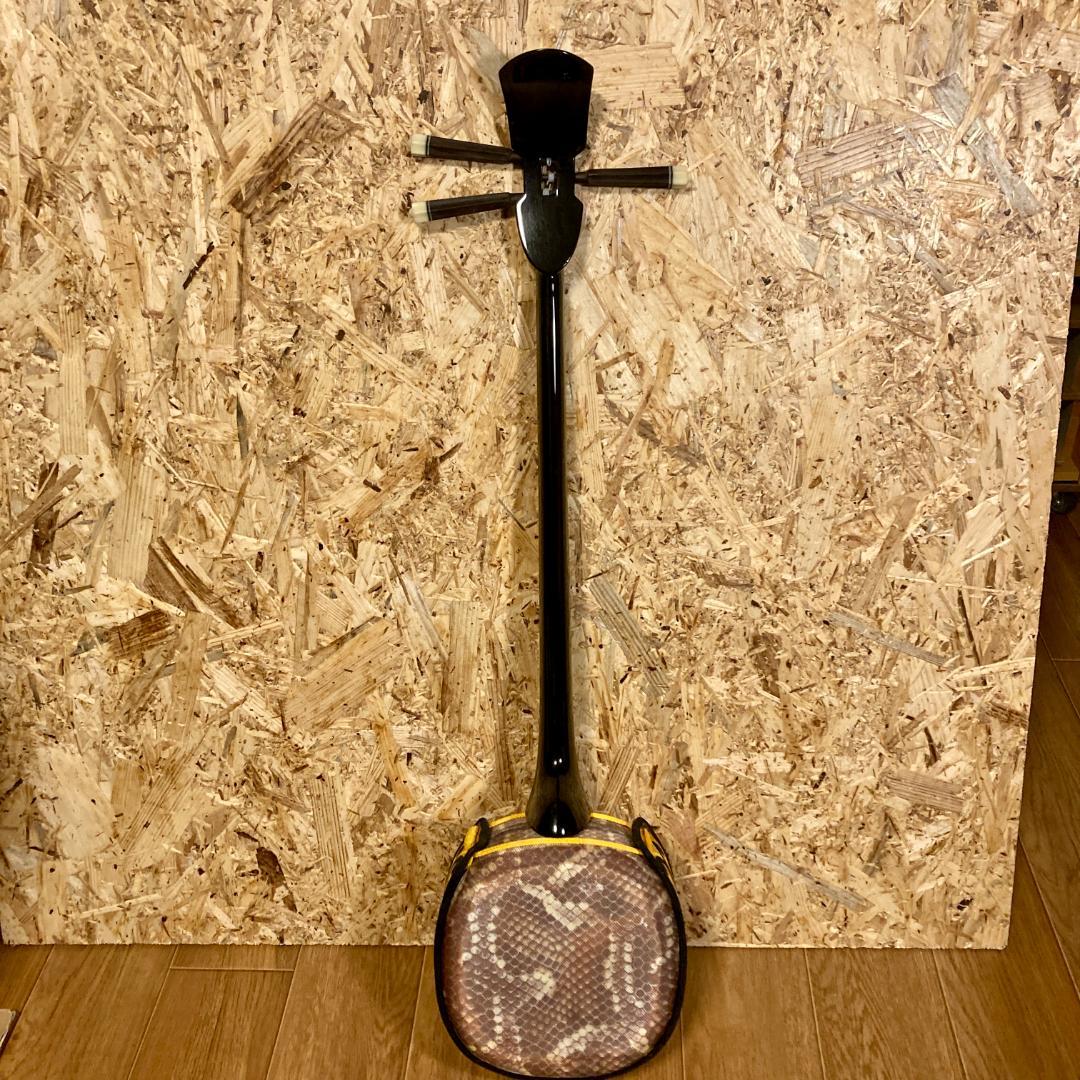 三線本体 木製 黒茶