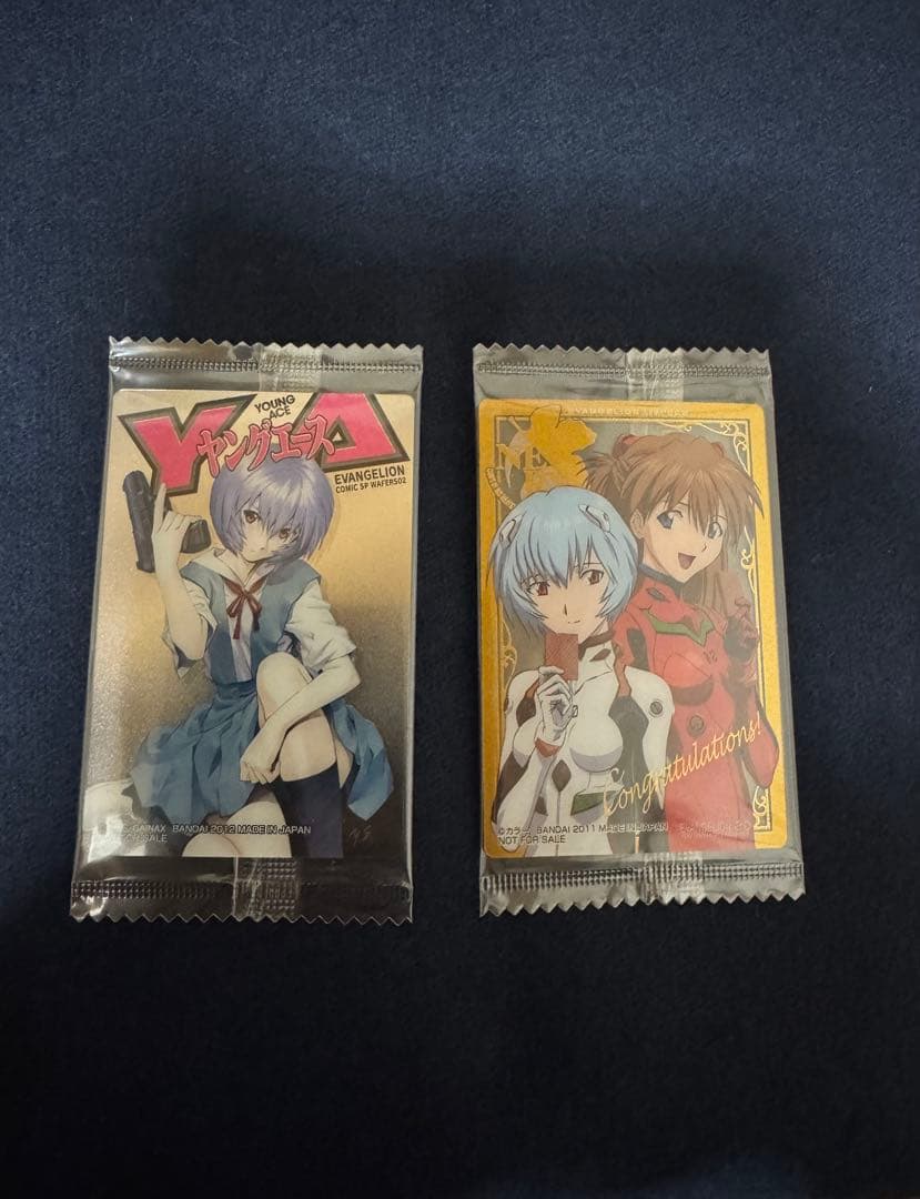 【未開封】エヴァンゲリオン　ウエハース　カード　ヤングエース　綾波レイ　アスカ
