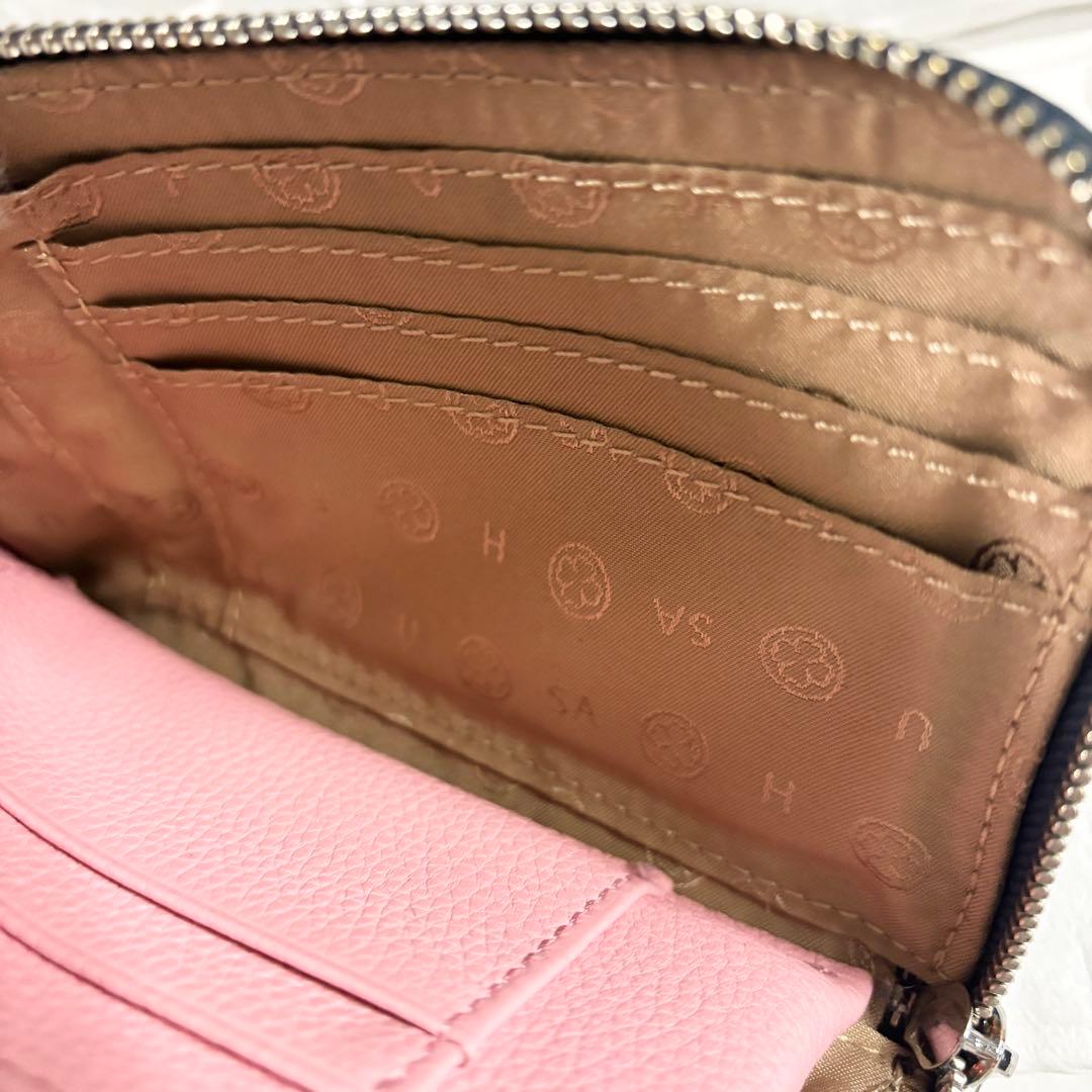 サロンドアルファード　ルクーチェ L字ファスナー ミニ財布　ネイビー