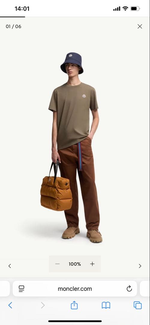 MONCLER オリーブ Tシャツ Sサイズ