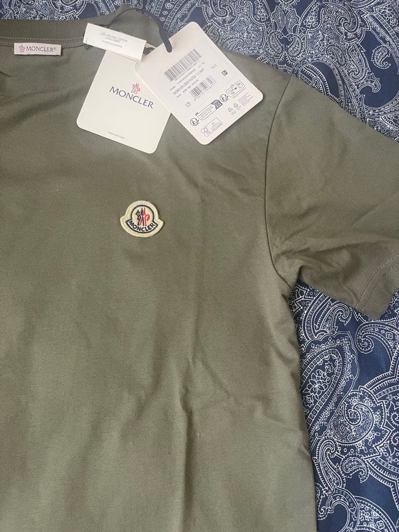 MONCLER オリーブ Tシャツ Sサイズ