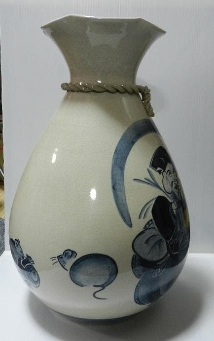 九谷焼　大きな陶器花瓶　壺