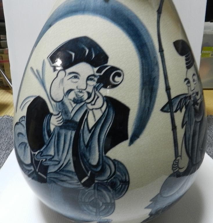 九谷焼　大きな陶器花瓶　壺